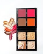 Art makeup highlighter and powder blush palette