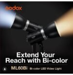 GODOX ML60 11Bi Bi-Color LED Monolight Photography and Video Light