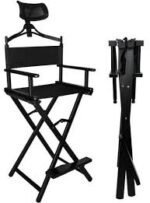 Cross legged makeup chair with headrest. - Image 3